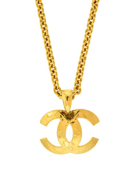 chanel monogram necklace